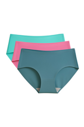 Seamless Bonded Hipster Panty - Lily Mongolia, Mauve & Turquoise